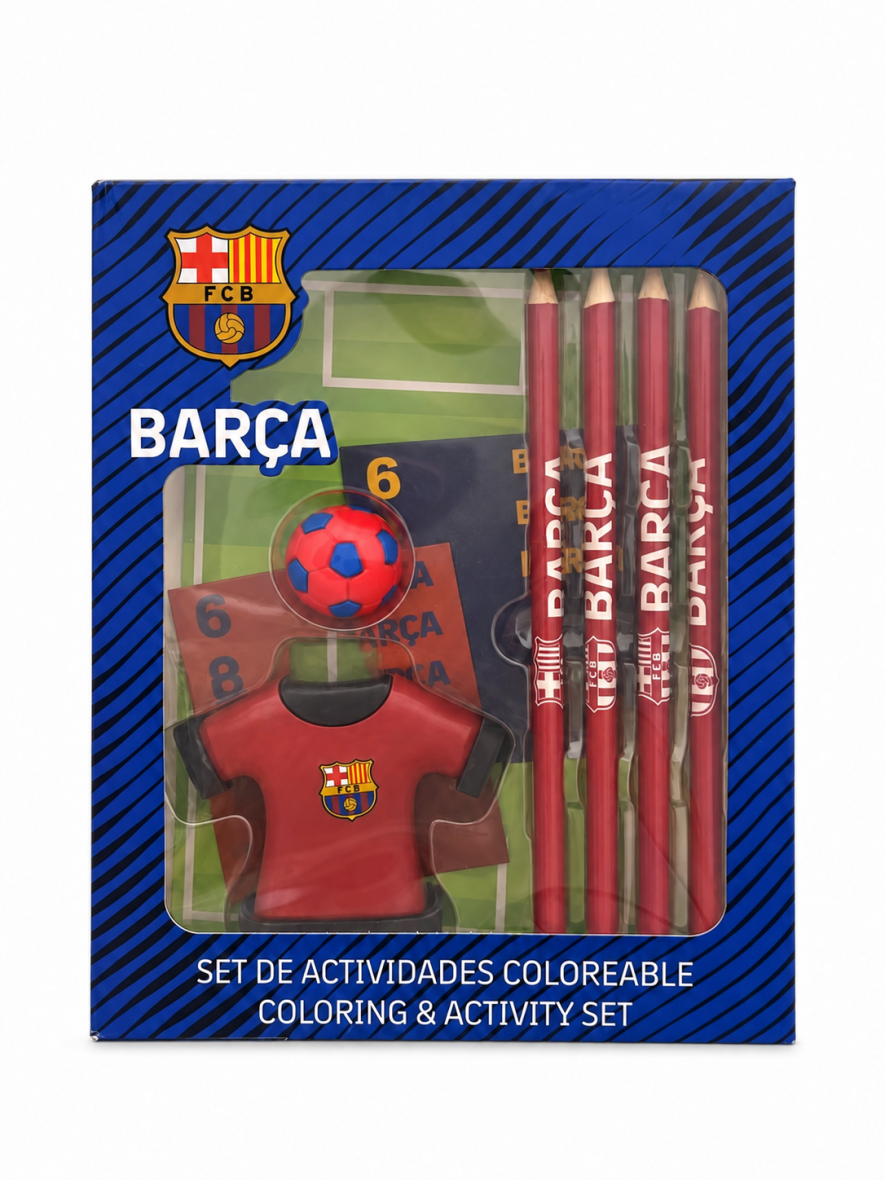 Детски комплект за оцветяване и занимания FC Barcelona